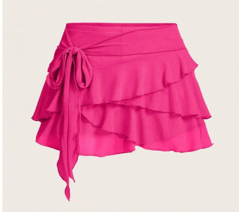 Women's Layered Ruffled Low Waist Skirt