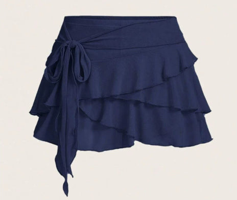 Women's Layered Ruffled Low Waist Skirt
